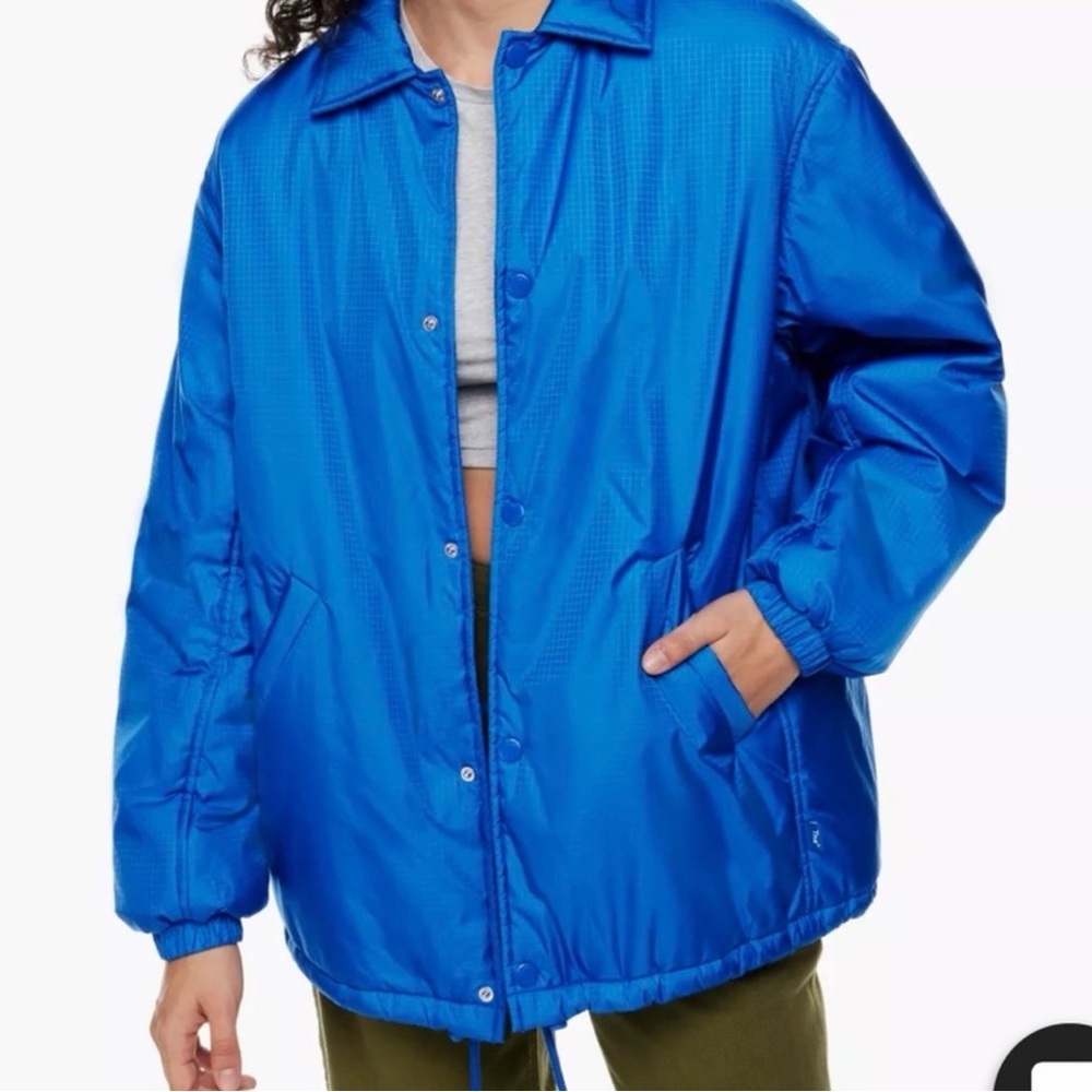 Aritzia TNA Coaches Blue Bomber Jacket - Picture 2 of 4